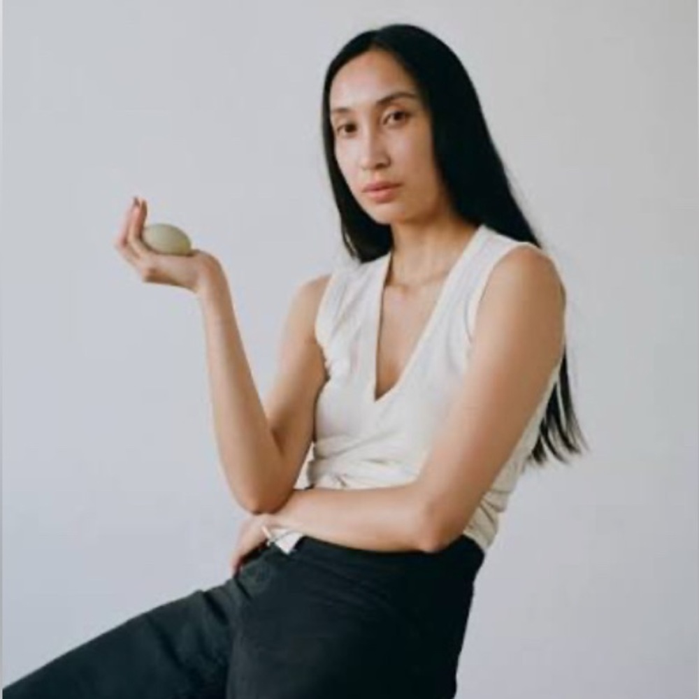 OZMA Sally Wrap Top Natural
